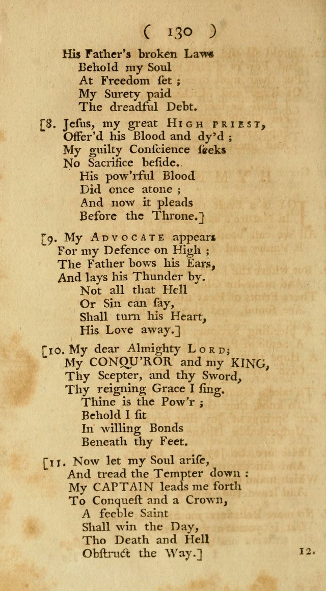 The Christians Duty, exhibited, in a series of Hymns: collected from various authors, designed for the worship of God, and for the edification of Christians (1st Ed.) page 130