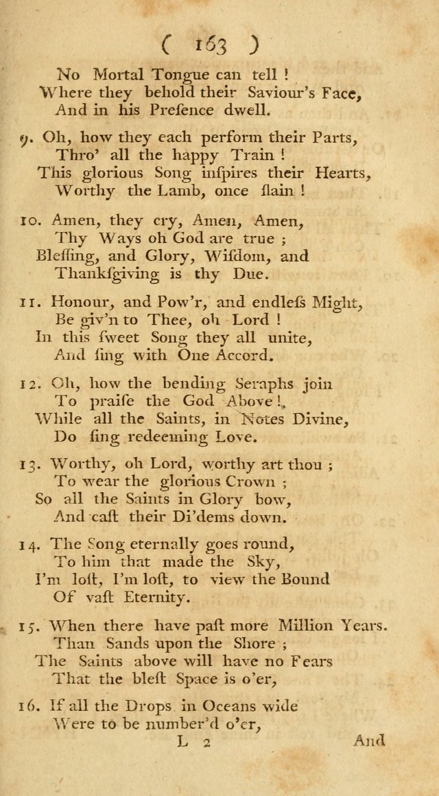 The Christians Duty, exhibited, in a series of Hymns: collected from various authors, designed for the worship of God, and for the edification of Christians (1st Ed.) page 163