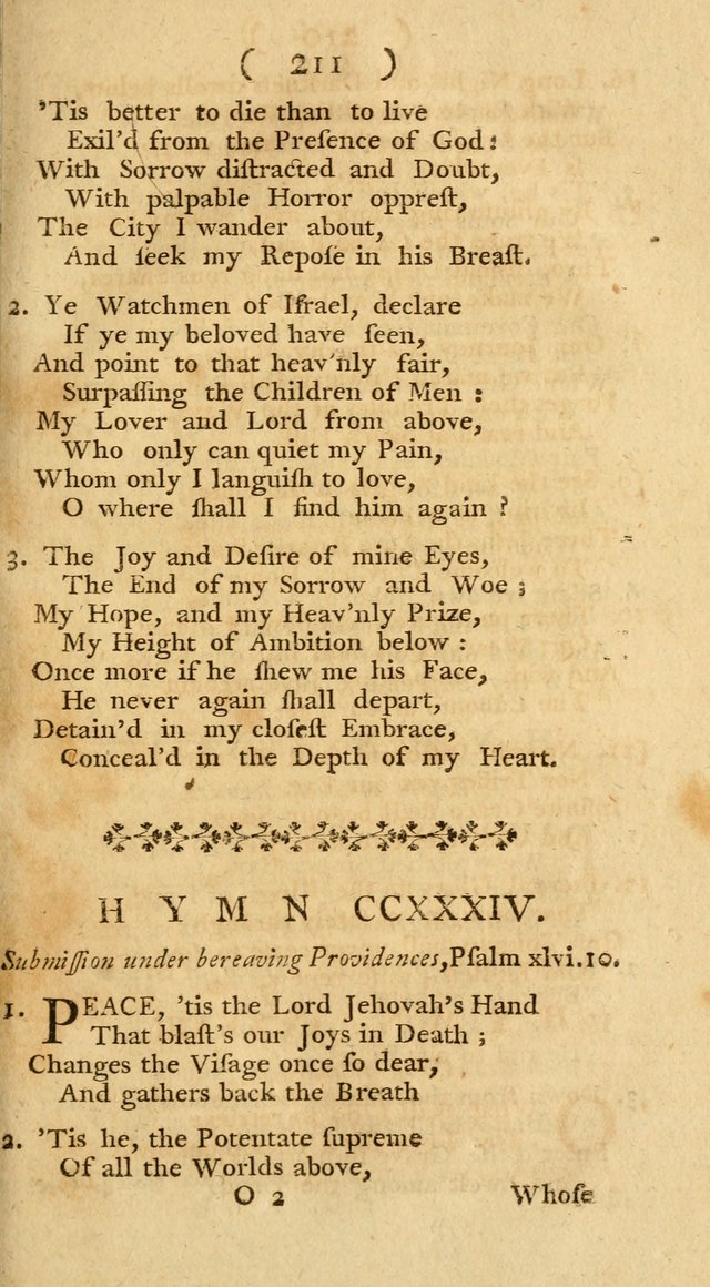 The Christians Duty, exhibited, in a series of Hymns: collected from various authors, designed for the worship of God, and for the edification of Christians (1st Ed.) page 211