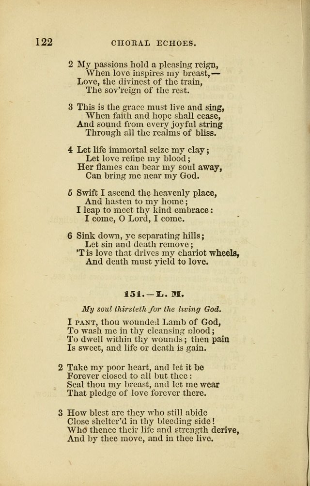 Choral Echoes from the Church of God in All Ages: a collection of hymns and tunes adapted to all occasions of social worship page 122
