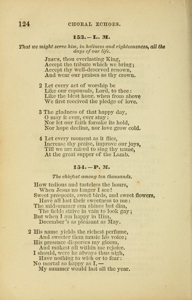 Choral Echoes from the Church of God in All Ages: a collection of hymns and tunes adapted to all occasions of social worship page 124