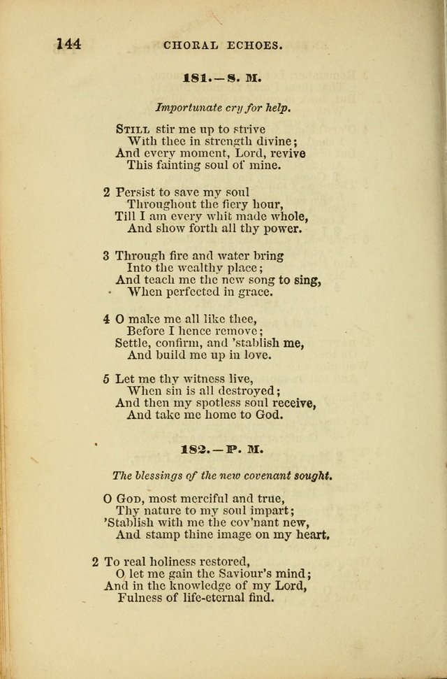 Choral Echoes from the Church of God in All Ages: a collection of hymns and tunes adapted to all occasions of social worship page 144