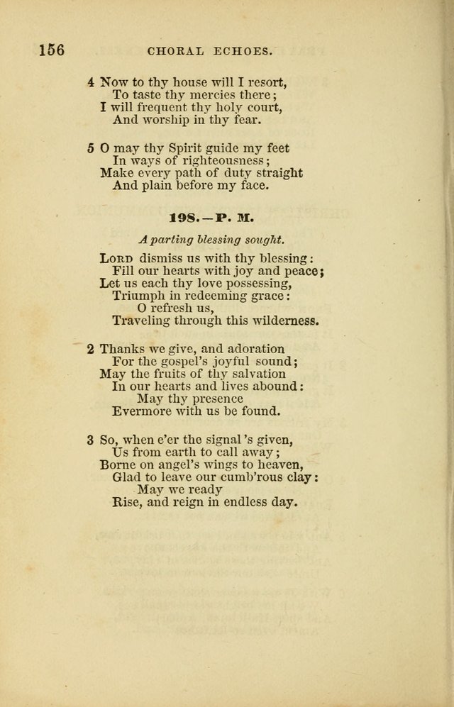 Choral Echoes from the Church of God in All Ages: a collection of hymns and tunes adapted to all occasions of social worship page 156