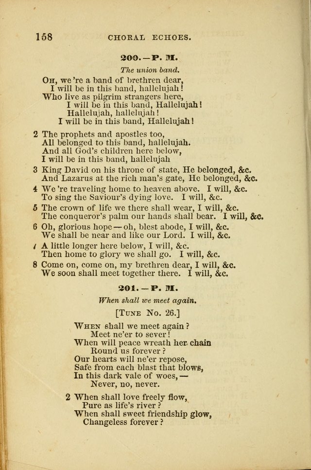 Choral Echoes from the Church of God in All Ages: a collection of hymns and tunes adapted to all occasions of social worship page 158