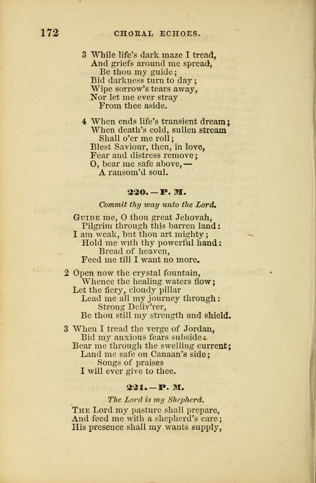 Choral Echoes from the Church of God in All Ages: a collection of hymns and tunes adapted to all occasions of social worship page 172