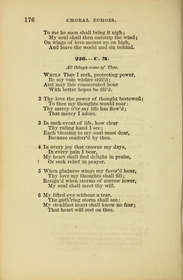 Choral Echoes from the Church of God in All Ages: a collection of hymns and tunes adapted to all occasions of social worship page 176