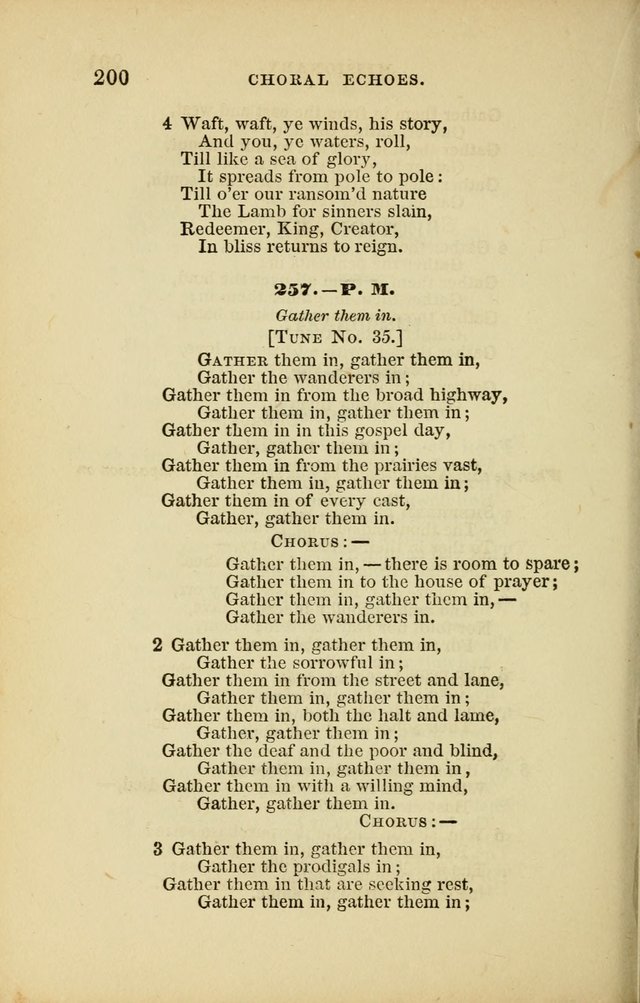 Choral Echoes from the Church of God in All Ages: a collection of hymns and tunes adapted to all occasions of social worship page 200