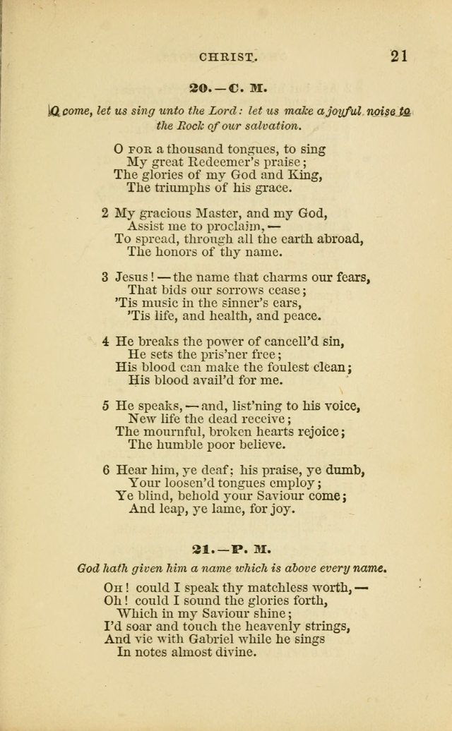 Choral Echoes from the Church of God in All Ages: a collection of hymns and tunes adapted to all occasions of social worship page 21