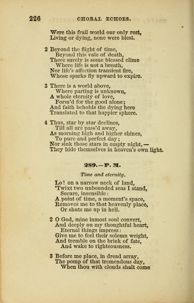 Choral Echoes from the Church of God in All Ages: a collection of hymns and tunes adapted to all occasions of social worship page 226