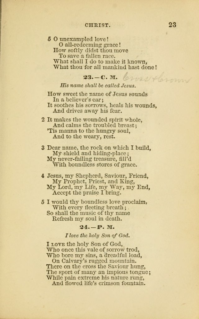 Choral Echoes from the Church of God in All Ages: a collection of hymns and tunes adapted to all occasions of social worship page 23