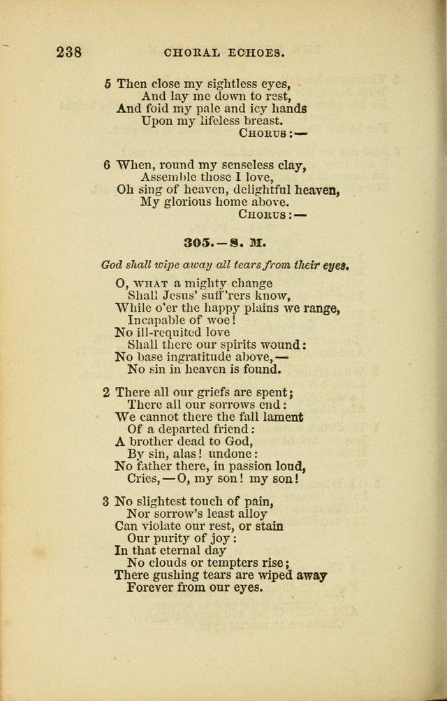 Choral Echoes from the Church of God in All Ages: a collection of hymns and tunes adapted to all occasions of social worship page 238