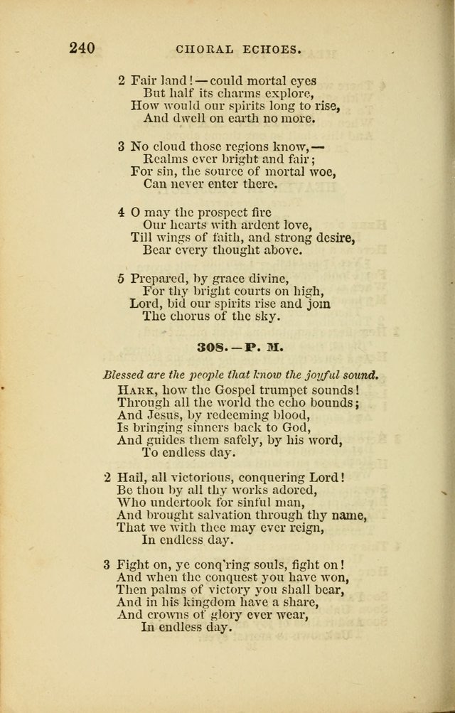 Choral Echoes from the Church of God in All Ages: a collection of hymns and tunes adapted to all occasions of social worship page 240