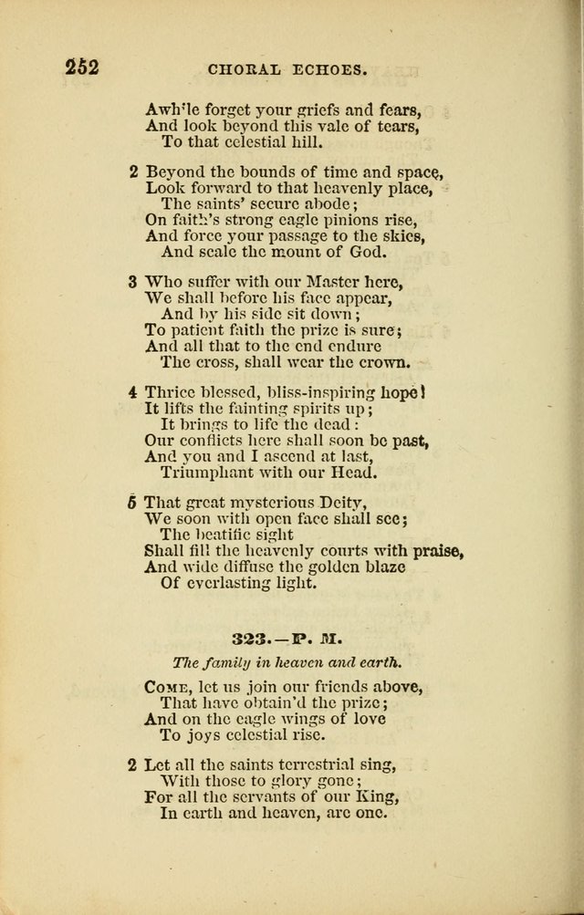 Choral Echoes from the Church of God in All Ages: a collection of hymns and tunes adapted to all occasions of social worship page 252
