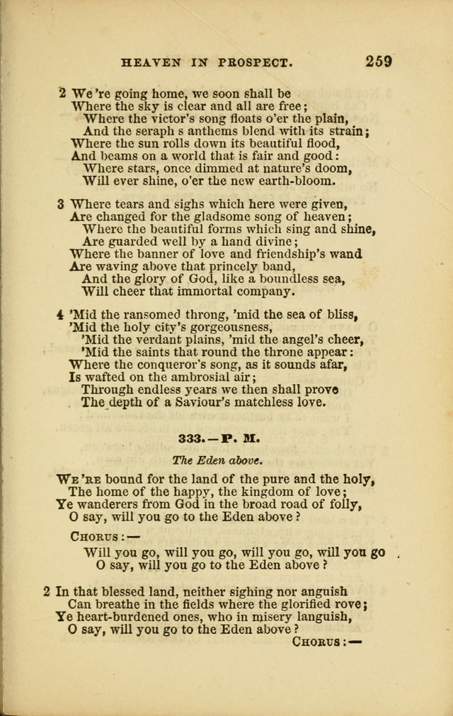 Choral Echoes from the Church of God in All Ages: a collection of hymns and tunes adapted to all occasions of social worship page 259