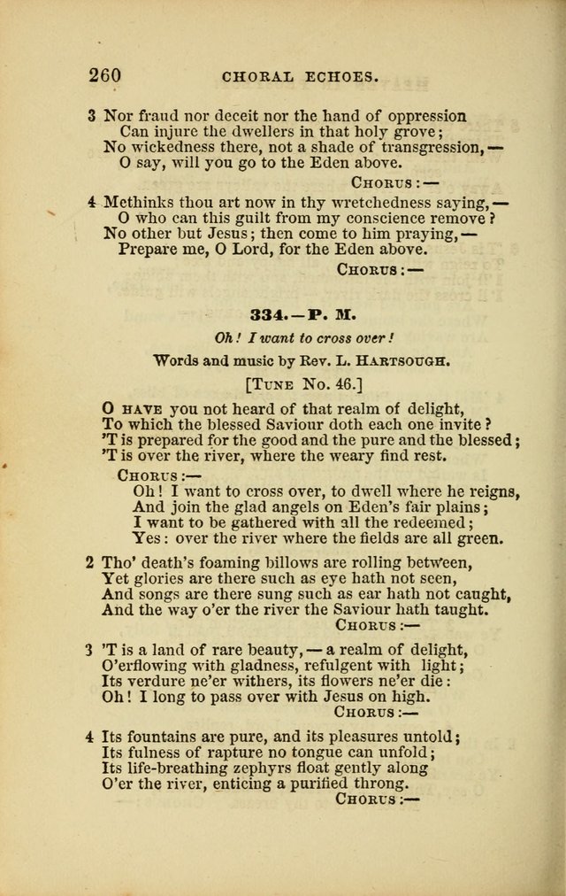 Choral Echoes from the Church of God in All Ages: a collection of hymns and tunes adapted to all occasions of social worship page 260