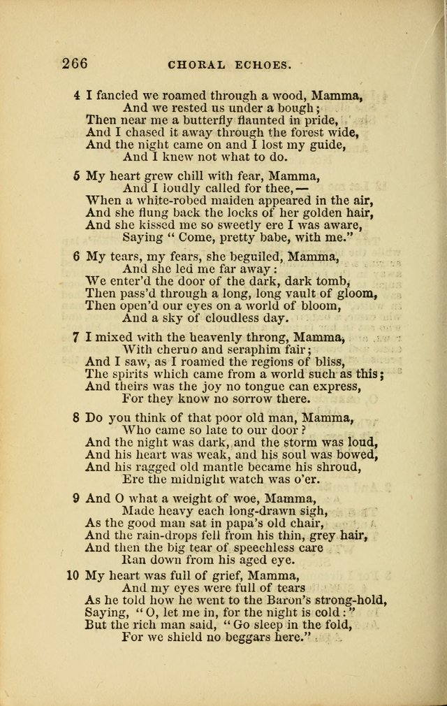 Choral Echoes from the Church of God in All Ages: a collection of hymns and tunes adapted to all occasions of social worship page 266