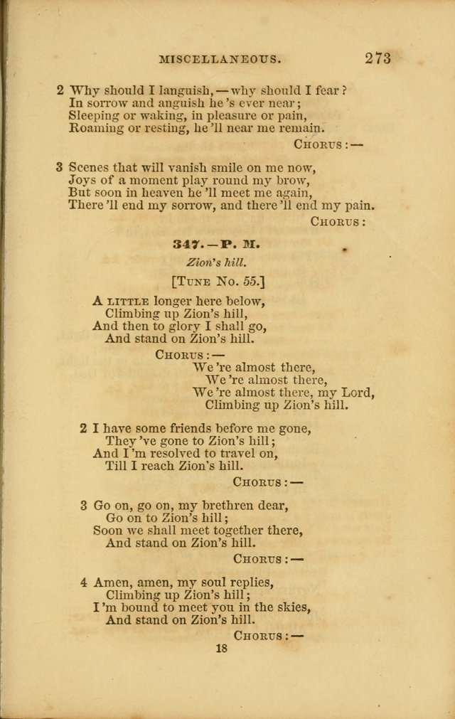 Choral Echoes from the Church of God in All Ages: a collection of hymns and tunes adapted to all occasions of social worship page 273