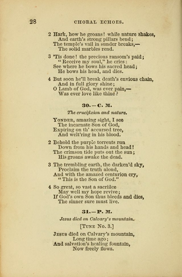 Choral Echoes from the Church of God in All Ages: a collection of hymns and tunes adapted to all occasions of social worship page 28