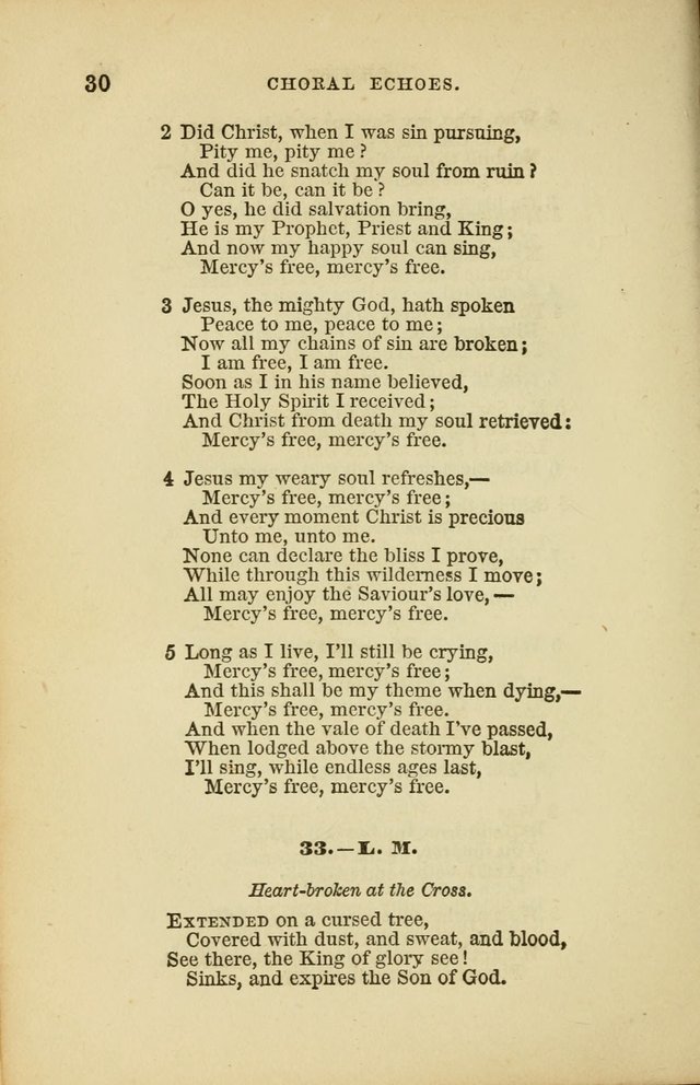 Choral Echoes from the Church of God in All Ages: a collection of hymns and tunes adapted to all occasions of social worship page 30