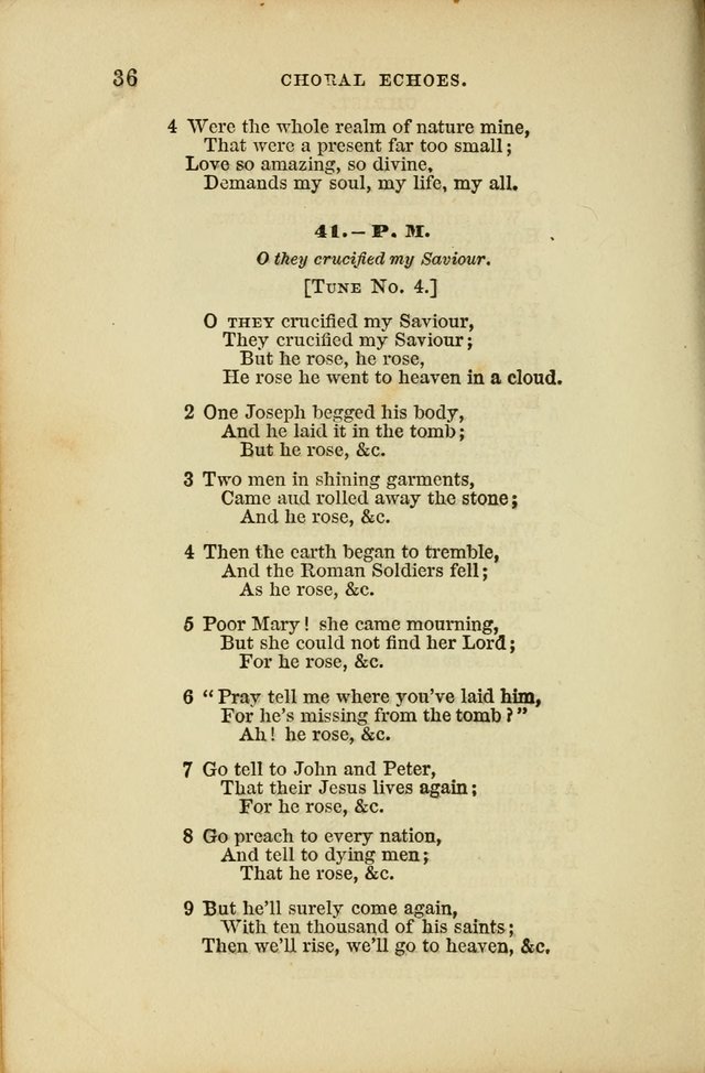 Choral Echoes from the Church of God in All Ages: a collection of hymns and tunes adapted to all occasions of social worship page 36
