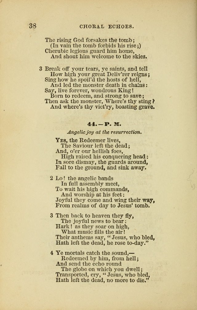 Choral Echoes from the Church of God in All Ages: a collection of hymns and tunes adapted to all occasions of social worship page 38