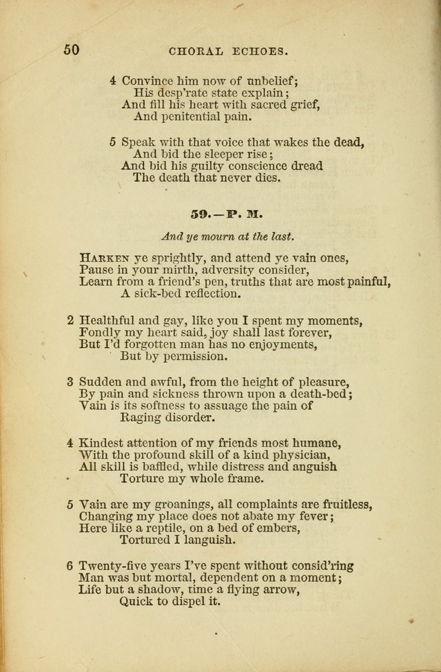 Choral Echoes from the Church of God in All Ages: a collection of hymns and tunes adapted to all occasions of social worship page 50