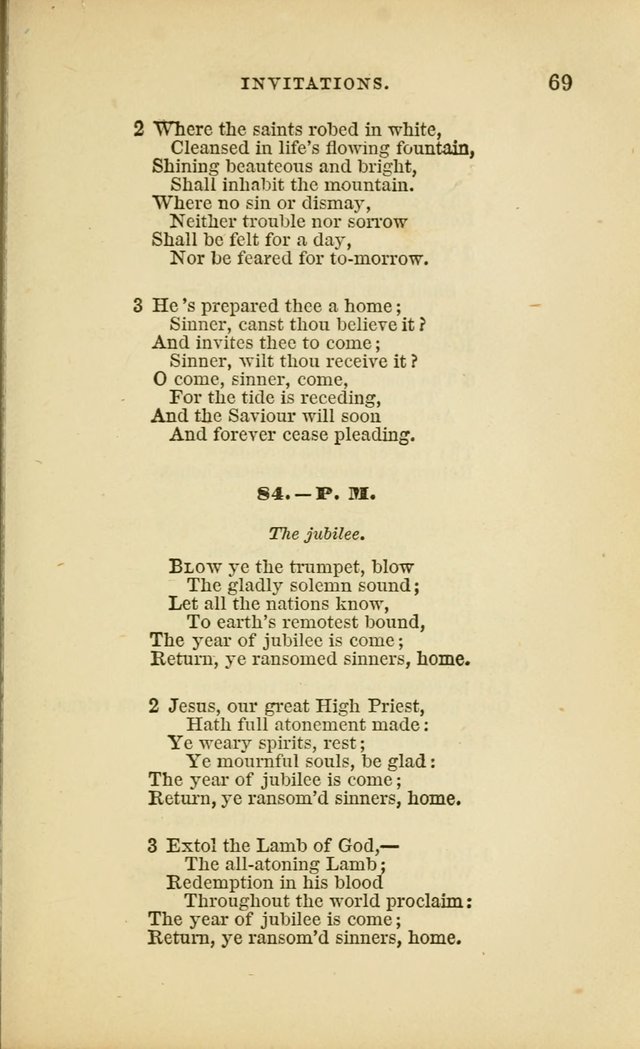 Choral Echoes from the Church of God in All Ages: a collection of hymns and tunes adapted to all occasions of social worship page 69