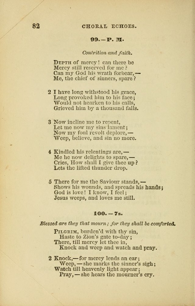 Choral Echoes from the Church of God in All Ages: a collection of hymns and tunes adapted to all occasions of social worship page 82