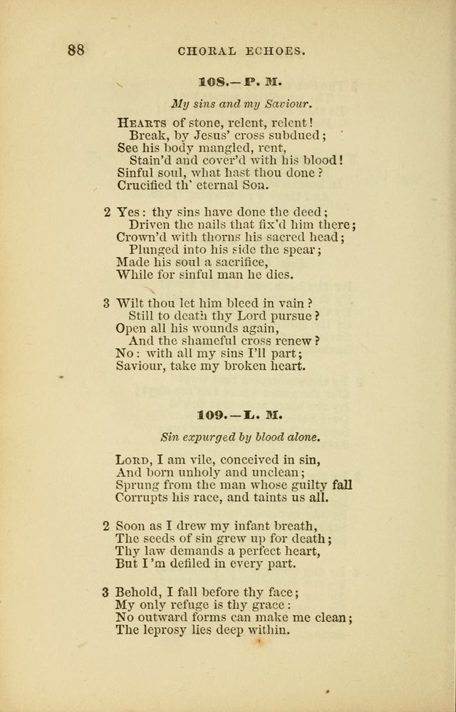 Choral Echoes from the Church of God in All Ages: a collection of hymns and tunes adapted to all occasions of social worship page 88