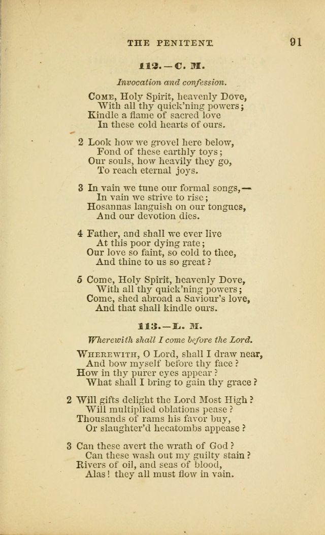 Choral Echoes from the Church of God in All Ages: a collection of hymns and tunes adapted to all occasions of social worship page 91