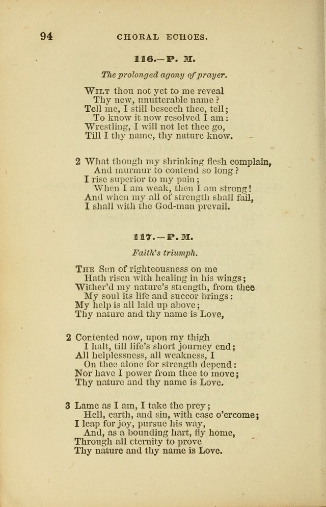 Choral Echoes from the Church of God in All Ages: a collection of hymns and tunes adapted to all occasions of social worship page 94