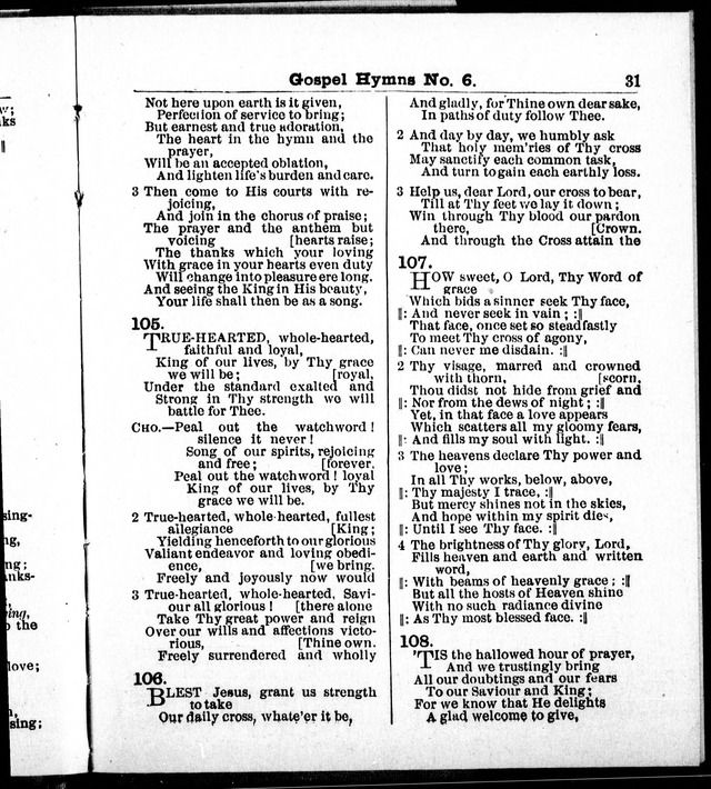 Christian Endeavor Edition of Gospel Hymns No. 6: Canadian ed. (words only) page 30