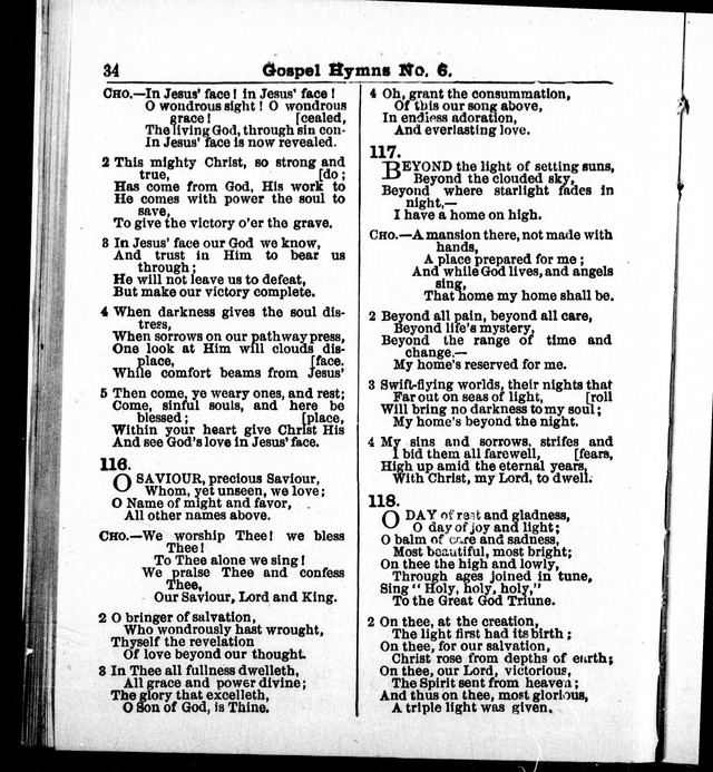 Christian Endeavor Edition of Gospel Hymns No. 6: Canadian ed. (words only) page 33