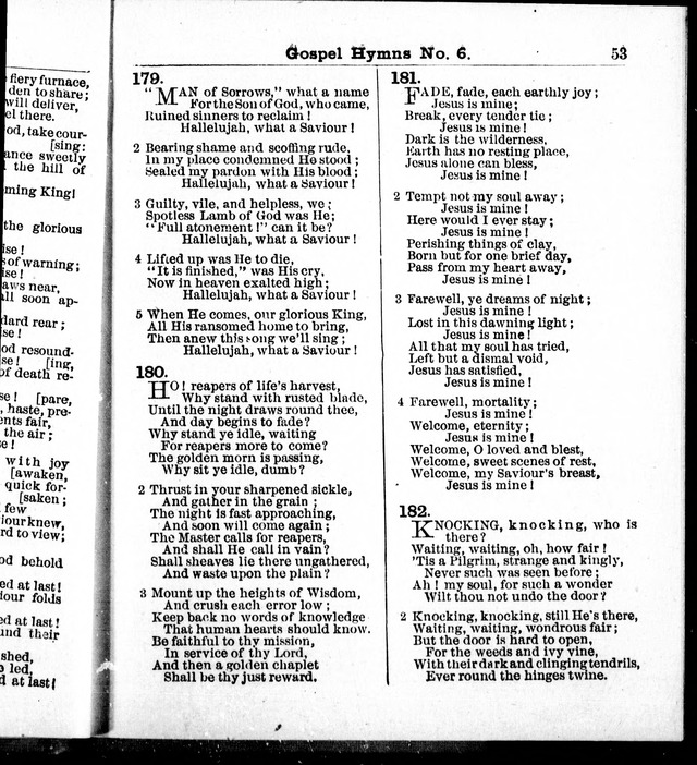 Christian Endeavor Edition of Gospel Hymns No. 6: Canadian ed. (words only) page 52