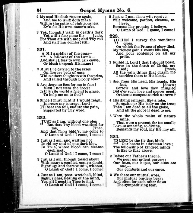 Christian Endeavor Edition of Gospel Hymns No. 6: Canadian ed. (words only) page 63