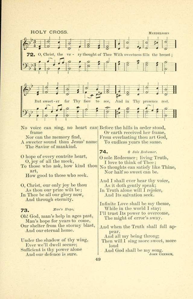 A Collection of Familiar and Original Hymns with New Meanings. 2nd ed. page 49