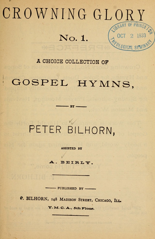 Crowning Glory No. 1: a choice collection of gospel hymns page v