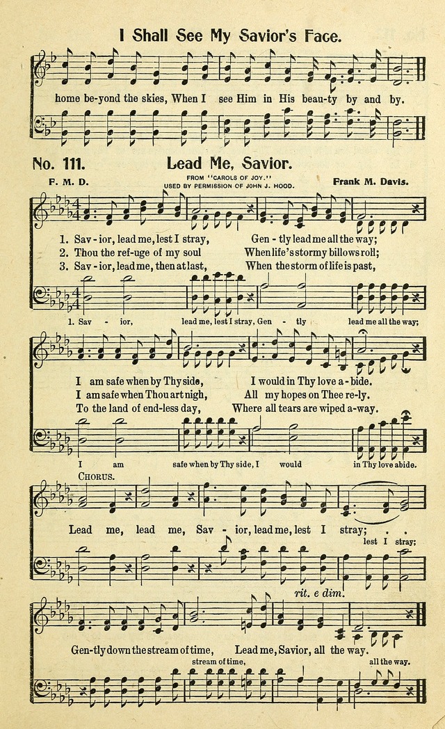 Christian Gospel Hymns: for church, Sunday school, and evangelistic meetings: contains the cream of all the old songs, and the very best of all the new page 111