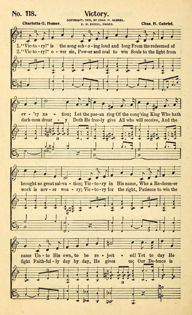 Christian Gospel Hymns: for church, Sunday school, and evangelistic meetings: contains the cream of all the old songs, and the very best of all the new page 120