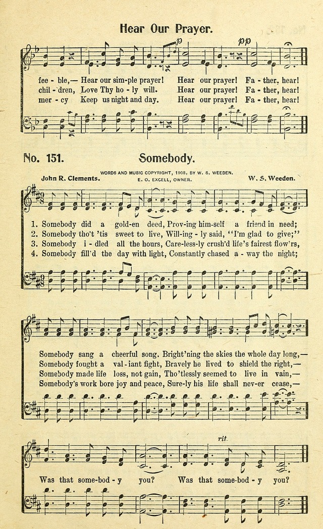 Christian Gospel Hymns: for church, Sunday school, and evangelistic meetings: contains the cream of all the old songs, and the very best of all the new page 161