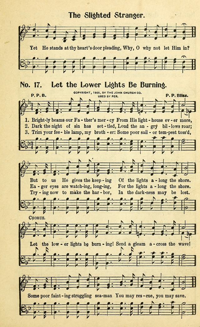 Christian Gospel Hymns: for church, Sunday school, and evangelistic meetings: contains the cream of all the old songs, and the very best of all the new page 17