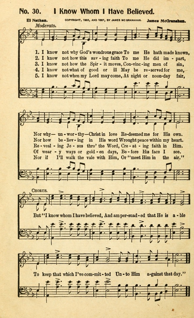 Christian Gospel Hymns: for church, Sunday school, and evangelistic meetings: contains the cream of all the old songs, and the very best of all the new page 30