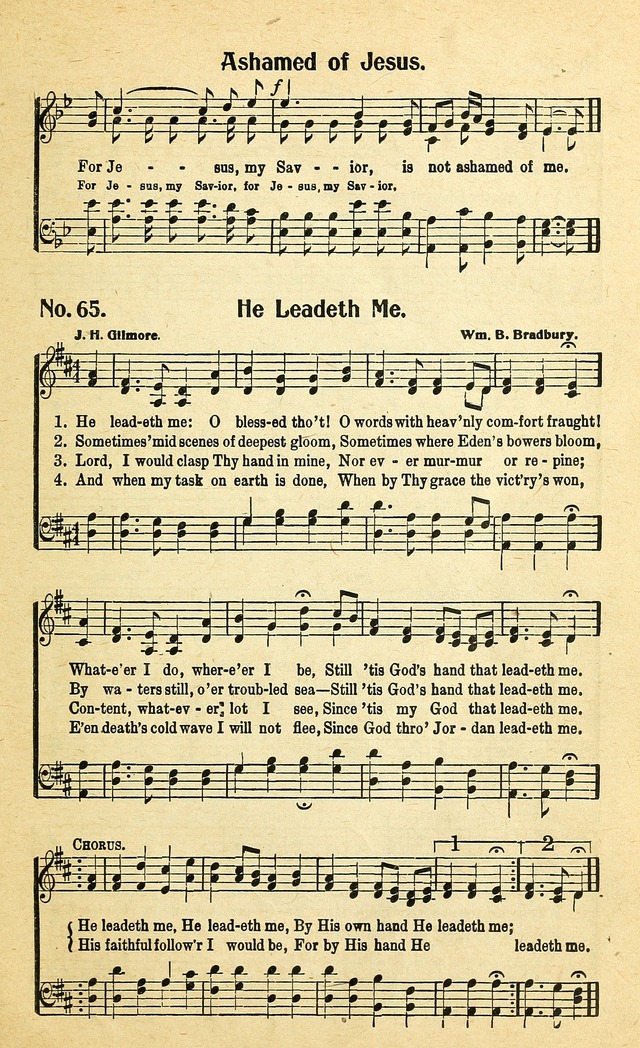 Christian Gospel Hymns: for church, Sunday school, and evangelistic meetings: contains the cream of all the old songs, and the very best of all the new page 65