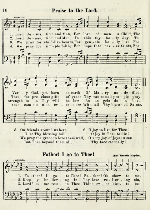 Chapel Gems for Sunday Schools: selected from "Our Song Birds," for 1866, the "Snow bird," the "Robin," the "Red bird" and the "Dove" page 10