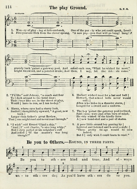 Chapel Gems for Sunday Schools: selected from "Our Song Birds," for 1866, the "Snow bird," the "Robin," the "Red bird" and the "Dove" page 114