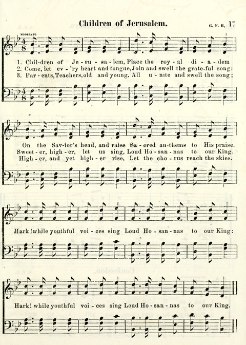 Chapel Gems for Sunday Schools: selected from "Our Song Birds," for 1866, the "Snow bird," the "Robin," the "Red bird" and the "Dove" page 17