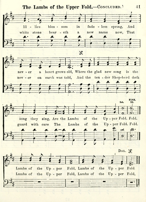 Chapel Gems for Sunday Schools: selected from "Our Song Birds," for 1866, the "Snow bird," the "Robin," the "Red bird" and the "Dove" page 41