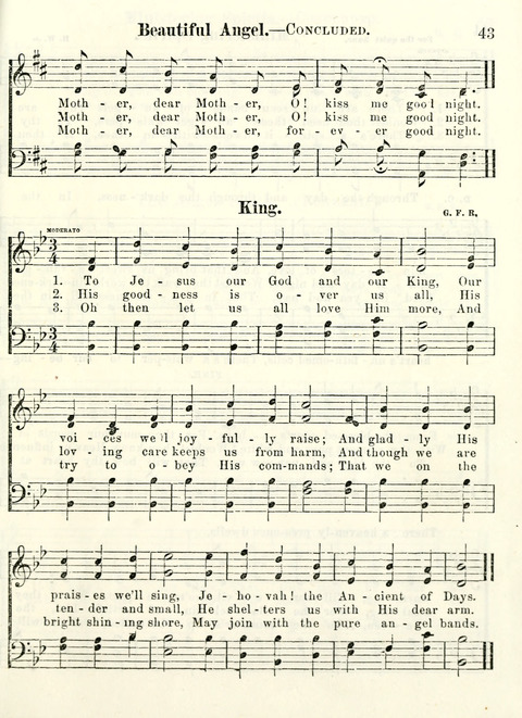 Chapel Gems for Sunday Schools: selected from "Our Song Birds," for 1866, the "Snow bird," the "Robin," the "Red bird" and the "Dove" page 43