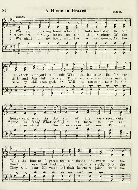 Chapel Gems for Sunday Schools: selected from "Our Song Birds," for 1866, the "Snow bird," the "Robin," the "Red bird" and the "Dove" page 54