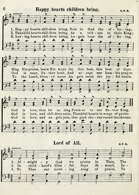 Chapel Gems for Sunday Schools: selected from "Our Song Birds," for 1866, the "Snow bird," the "Robin," the "Red bird" and the "Dove" page 6